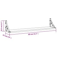 vidaXL Vägghyllor 2 st sonoma-ek 80x15x15,5 cm konstruerat trä - Bild 9