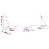 vidaXL Vägghyllor 2 st sonoma-ek 80x25x25,5 cm konstruerat trä - Bild 9