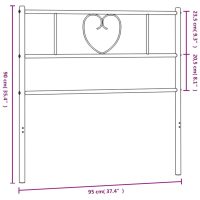 vidaXL Huvudgavel metall svart 90 cm - Bild 7