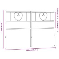 vidaXL Huvudgavel metall svart 160 cm - Bild 7