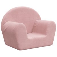 vidaXL Barnsoffa rosa mjuk plysch - Bild 2