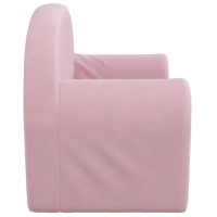 vidaXL Barnsoffa 2-sits rosa mjuk plysch - Bild 4