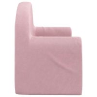 vidaXL Barnsoffa 2-sits rosa mjuk plysch - Bild 4