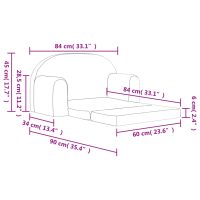 vidaXL Bäddsoffa för barn 2-sits blå mjuk plysch - Bild 8