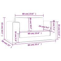vidaXL Bäddsoffa för barn 2-sits ljusgrå mjuk plysch - Bild 9