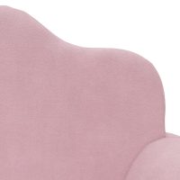 vidaXL Barnsoffa 2-sits rosa mjuk plysch - Bild 6