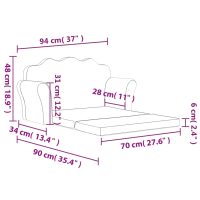 vidaXL Bäddsoffa för barn 2-sits blå mjuk plysch - Bild 9