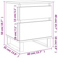 vidaXL Sängbord sonoma-ek 40x35x50 cm konstruerat trä - Bild 12