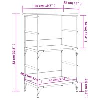 vidaXL Bokhylla sonoma-ek 50x33x82 cm konstruerat trä - Bild 8