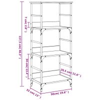 vidaXL Bokhylla sonoma-ek 50x33x117,5 cm konstruerat trä - Bild 9