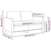 vidaXL 2-sitssoffa gräddvit 120 cm konstläder - Bild 8