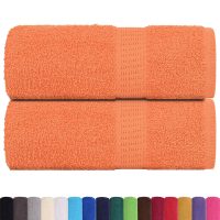 vidaXL Tvålhanddukar 2 st orange 30x30 cm 360 gsm 100% bomull - Bild 2