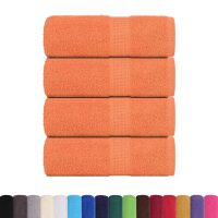 vidaXL Tvålhanddukar 4 st orange 30x30 cm 360 gsm 100% bomull - Bild 2