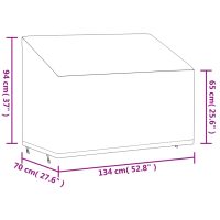 vidaXL Bänkskydd 2-sits svart 134x70x65/94 cm 420D oxford - Bild 12