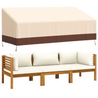 vidaXL Bänkskydd 3-sits beige 204x86x48/73 cm 600D oxford - Bild 2