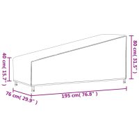 vidaXL Solstolsskydd svart 195x76x40/80 cm 420D oxford - Bild 12