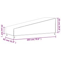 vidaXL Solstolsskydd svart 203x81x25/63 cm 420D oxford - Bild 12