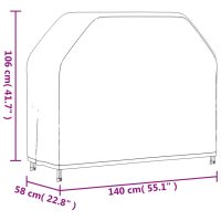 vidaXL Grillskydd 140x58x106 cm svart 420D oxford - Bild 12