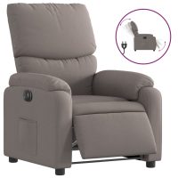 vidaXL Elektrisk reclinerfåtölj taupe tyg - Bild 2