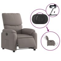 vidaXL Elektrisk reclinerfåtölj taupe tyg - Bild 5