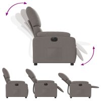 vidaXL Elektrisk reclinerfåtölj taupe tyg - Bild 6