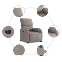 vidaXL Elektrisk reclinerfåtölj taupe tyg - Bild 7