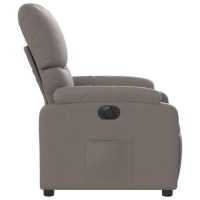 vidaXL Elektrisk reclinerfåtölj taupe tyg - Bild 9