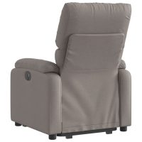 vidaXL Reclinerfåtölj med uppresningshjälp taupe tyg - Bild 4