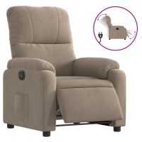 vidaXL Elektrisk reclinerfåtölj taupe mikrofibertyg - Bild 2