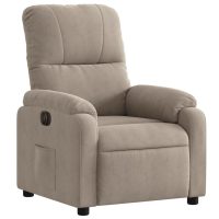 vidaXL Elektrisk reclinerfåtölj taupe mikrofibertyg - Bild 3