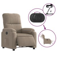 vidaXL Elektrisk reclinerfåtölj taupe mikrofibertyg - Bild 5