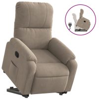 vidaXL Reclinerfåtölj med uppresningshjälp taupe mikrofibertyg - Bild 2