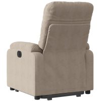 vidaXL Reclinerfåtölj med uppresningshjälp taupe mikrofibertyg - Bild 4