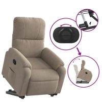 vidaXL Reclinerfåtölj med uppresningshjälp taupe mikrofibertyg - Bild 5