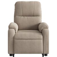 vidaXL Reclinerfåtölj med uppresningshjälp taupe mikrofibertyg - Bild 8