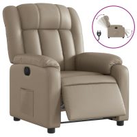 vidaXL Elektrisk reclinerfåtölj cappuccino konstläder - Bild 2