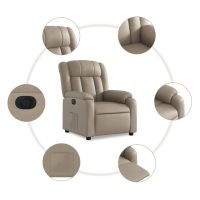 vidaXL Elektrisk reclinerfåtölj cappuccino konstläder - Bild 7