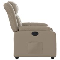 vidaXL Elektrisk reclinerfåtölj cappuccino konstläder - Bild 9