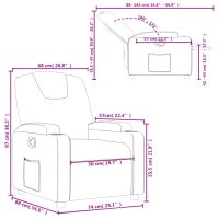 vidaXL Reclinerfåtölj vinröd konstläder - Bild 11