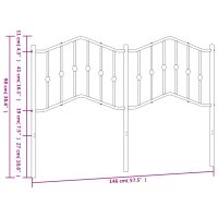 vidaXL Huvudgavel metall svart 140 cm - Bild 6