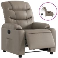 vidaXL Elektrisk reclinerfåtölj cappuccino konstläder - Bild 2