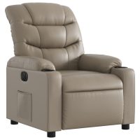 vidaXL Elektrisk reclinerfåtölj cappuccino konstläder - Bild 3