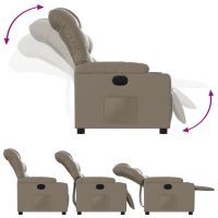 vidaXL Elektrisk reclinerfåtölj cappuccino konstläder - Bild 6