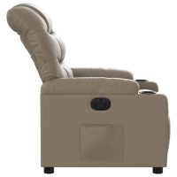 vidaXL Elektrisk reclinerfåtölj cappuccino konstläder - Bild 9