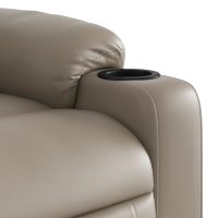 vidaXL Elektrisk reclinerfåtölj cappuccino konstläder - Bild 10