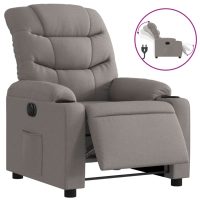 vidaXL Elektrisk reclinerfåtölj taupe tyg - Bild 2