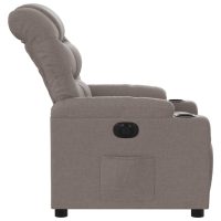 vidaXL Elektrisk reclinerfåtölj taupe tyg - Bild 9