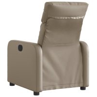 vidaXL Elektrisk reclinerfåtölj cappuccino konstläder - Bild 4