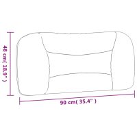 vidaXL Dyna till huvudgavel cappuccino 90 cm konstläder - Bild 10