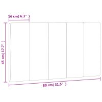 vidaXL Dyna till huvudgavel ljusgrå 80 cm sammet - Bild 10